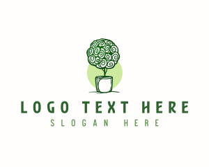 Garden Topiary Landscaping Logo