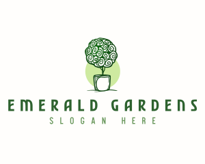 Garden Topiary Landscaping logo design