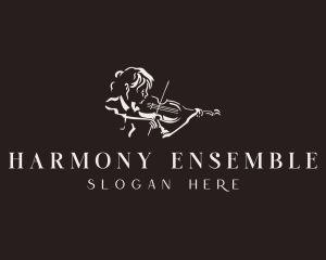 Orchestra - Violin Concert Performer logo design