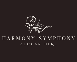 Orchestra - Violin Concert Performer logo design