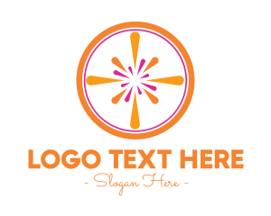 Orange Juice - Modern Orange Burst logo design