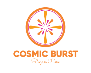 Modern Orange Burst  logo design