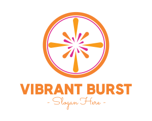 Modern Orange Burst  logo design