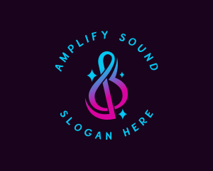 Musical Note Sound logo design