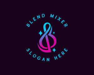 Mixing - Musical Note Sound logo design