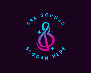 Musical Note Sound logo design