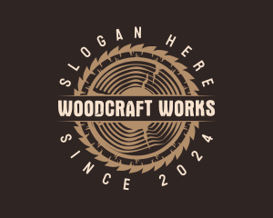 Carpentry - Wood Carpentry Saw logo design