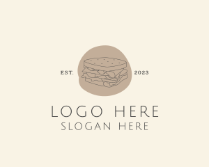 Lunch - Sandwich Food Restaurant logo design