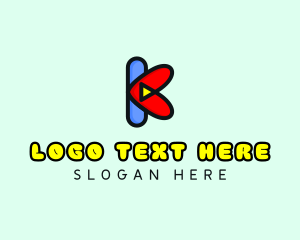Video Streaming Letter K Logo