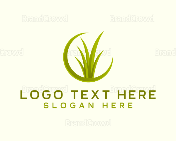 Grass Yard Landscaping Logo