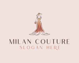 Stylish Fashion Gown logo design