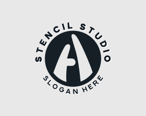 Stencil - Business Studio Letter A logo design