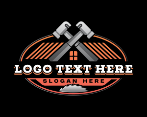 Saw - Hammer Saw Roofing Repair logo design
