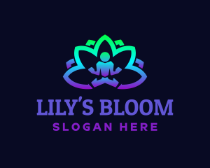 Lily - Meditation Lotus Wellness logo design