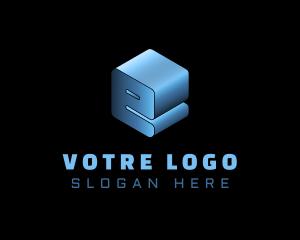 Programming - 3D Cube Letter E logo design