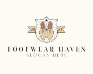 Brogue Shoes Shield logo design