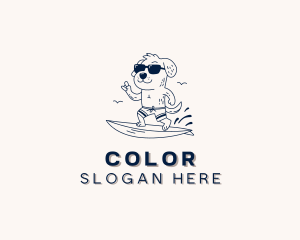 Dog Sunglasses Surfing  Logo