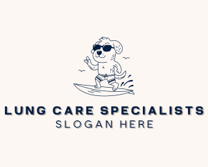 Dog Sunglasses Surfing  logo design