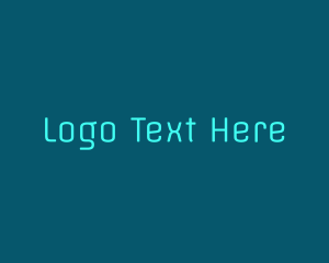 Futuristic - Blue Futuristic Wordmark logo design