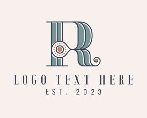 Letter R - Ethnic Letter R logo design