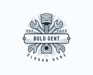 Automotive Engine Wrench logo design