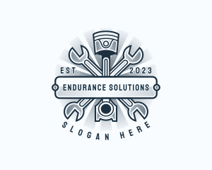 Automotive Engine Wrench logo design