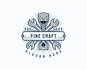 Automotive Engine Wrench logo design