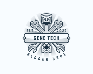 Automotive Engine Wrench logo design