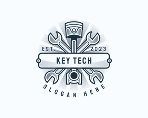 Automotive Engine Wrench logo design