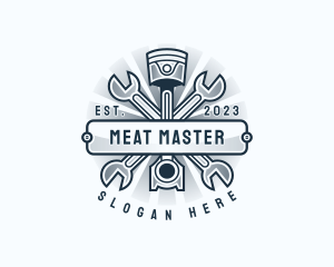 Automotive Engine Wrench logo design