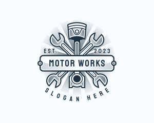 Motor - Automotive Engine Wrench logo design