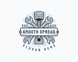 Automotive Engine Wrench logo design