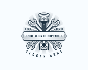 Automotive Engine Wrench logo design