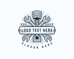 Workshop - Automotive Engine Wrench logo design