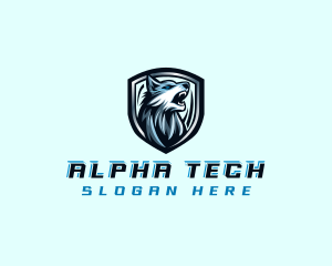 Alpha - Alpha Wolf Howling logo design