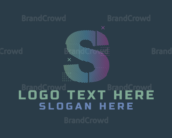 Modern Glitch Letter S Logo