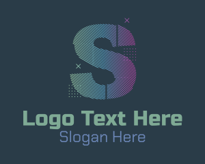 Youtube Channel - Modern Glitch Letter S logo design