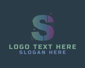 Glitchy - Modern Glitch Letter S logo design