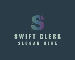 Modern Glitch Letter S logo design