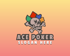 Poker - Skull Monster Poker logo design