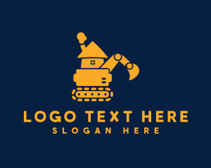 Digger - Home Construction Digger Machinery logo design