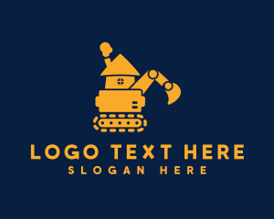 Machinery - Home Construction Digger Machinery logo design