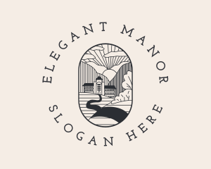 Manor - Countryside Mountain House logo design