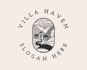 Villa - Countryside Mountain House logo design