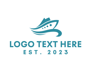 Travel - Speedboat Boat Sailing logo design