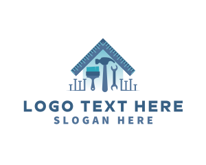 Roofing - House Carpentry Tools logo design