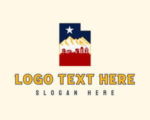 Map - Utah Mountain Cityscape logo design