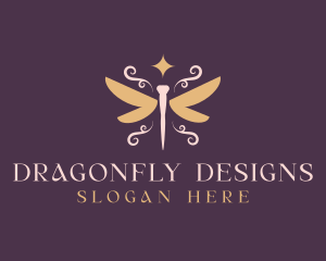 Dragonfly - Enchanted Dragonfly Wings logo design