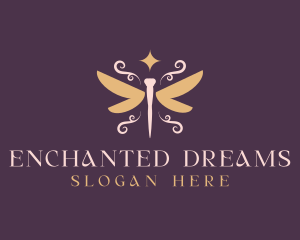 Enchanted - Enchanted Dragonfly Wings logo design