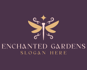 Enchanted Dragonfly Wings logo design